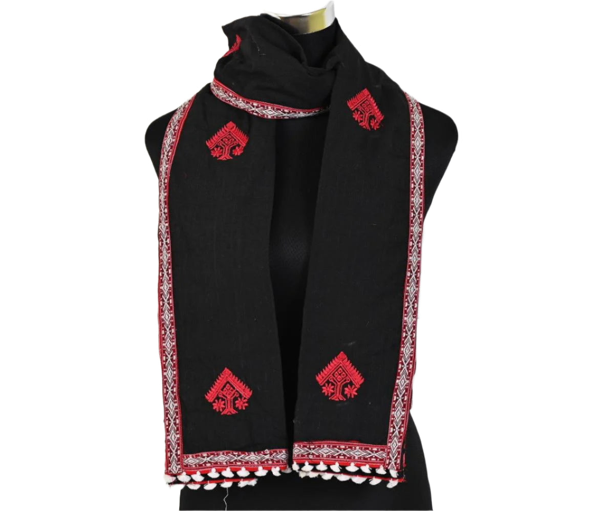 COTTON STOLE WITH TRADITIONAL MOTIF OF ASSAM